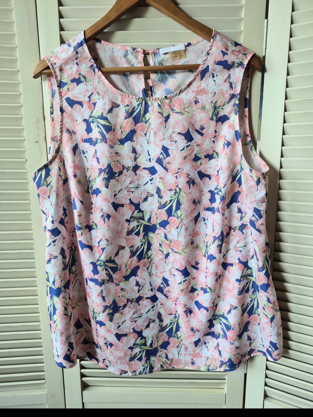 Dalia Floral Sleeveless Top Size 1X